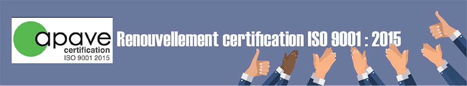 Renouvellement ISO 9001 version 2015 