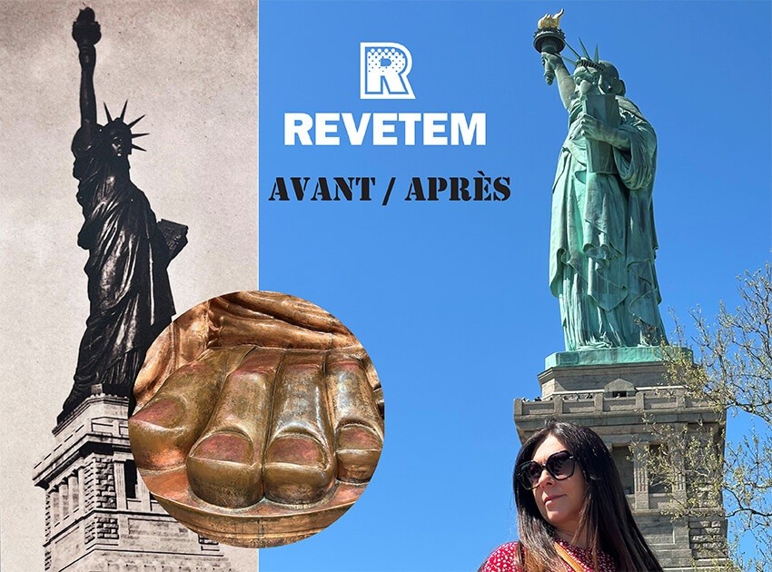 Avant/après statue liberté